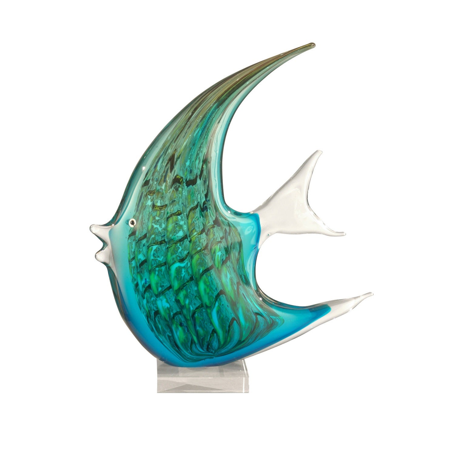 Dale Tiffany - AS11107 - Figurine - Angel Fish - Greens/Turquoise