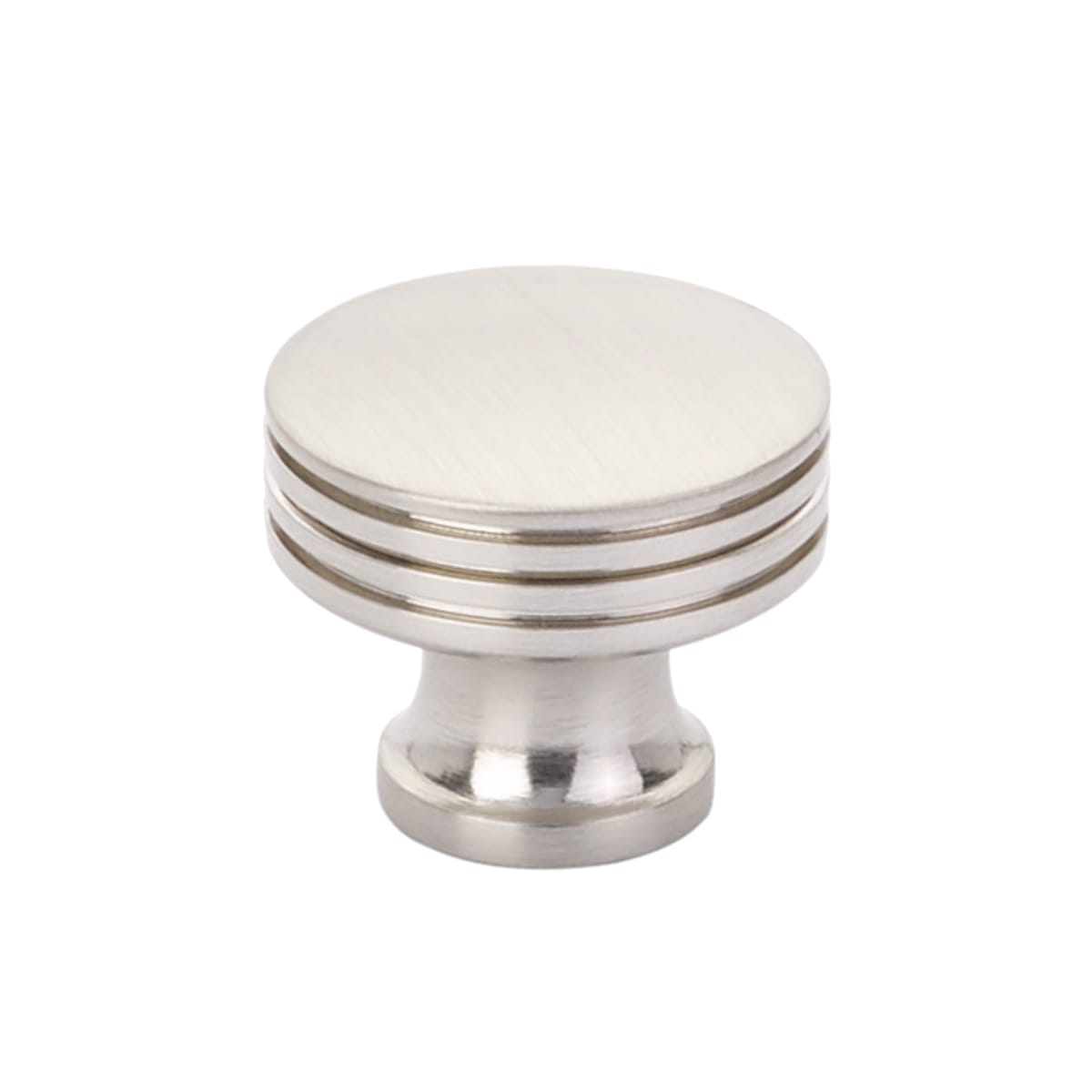 Menlo Park 1-1/4" Contemporary Ridged Round Disc Luxury Cabinet Knob / Drawer Knob