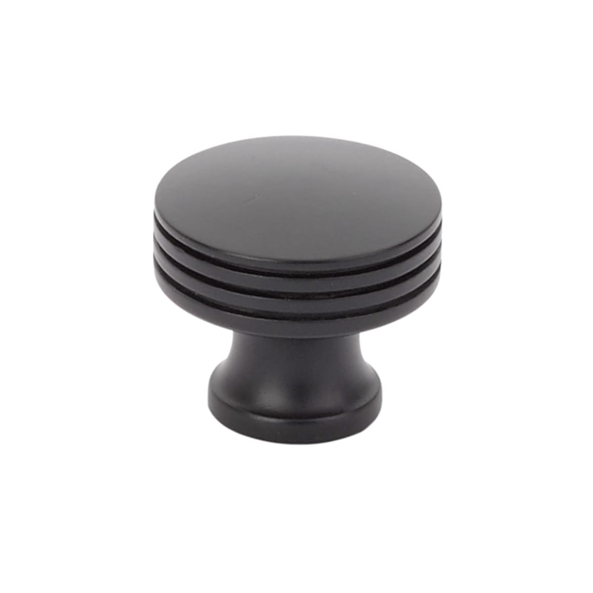 Menlo Park 1-1/4" Contemporary Ridged Round Disc Luxury Cabinet Knob / Drawer Knob