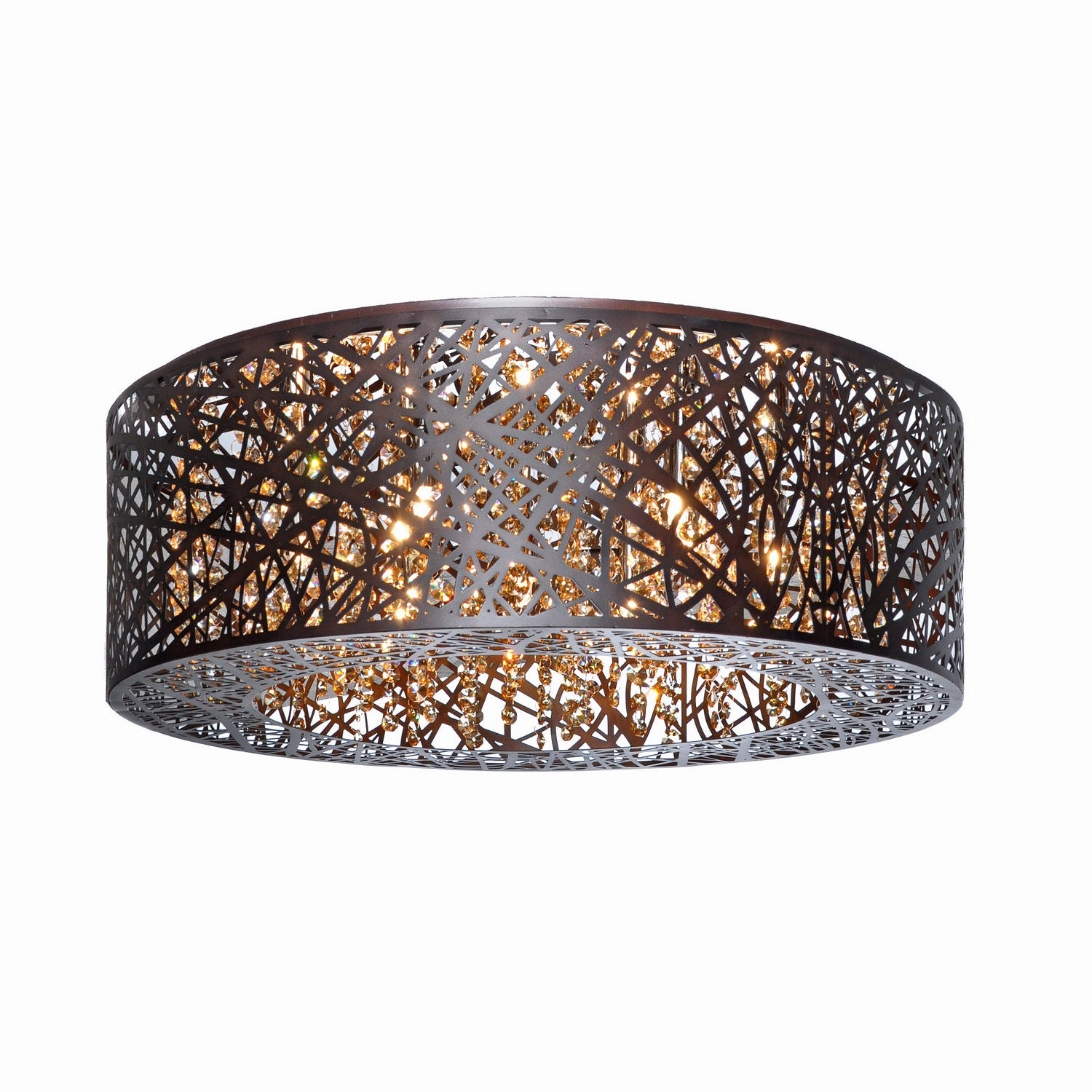 ET2 - E21301-10BZ - Nine Light Flush Mount - Inca - Bronze
