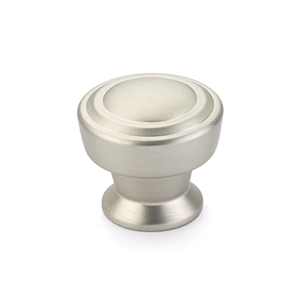 Schaub and Company - 533-15 - Menlo Park 1-1/4" Diameter Stepped Round Contemporary Luxury Cabinet Knob / Drawer Knob in Satin Nickel