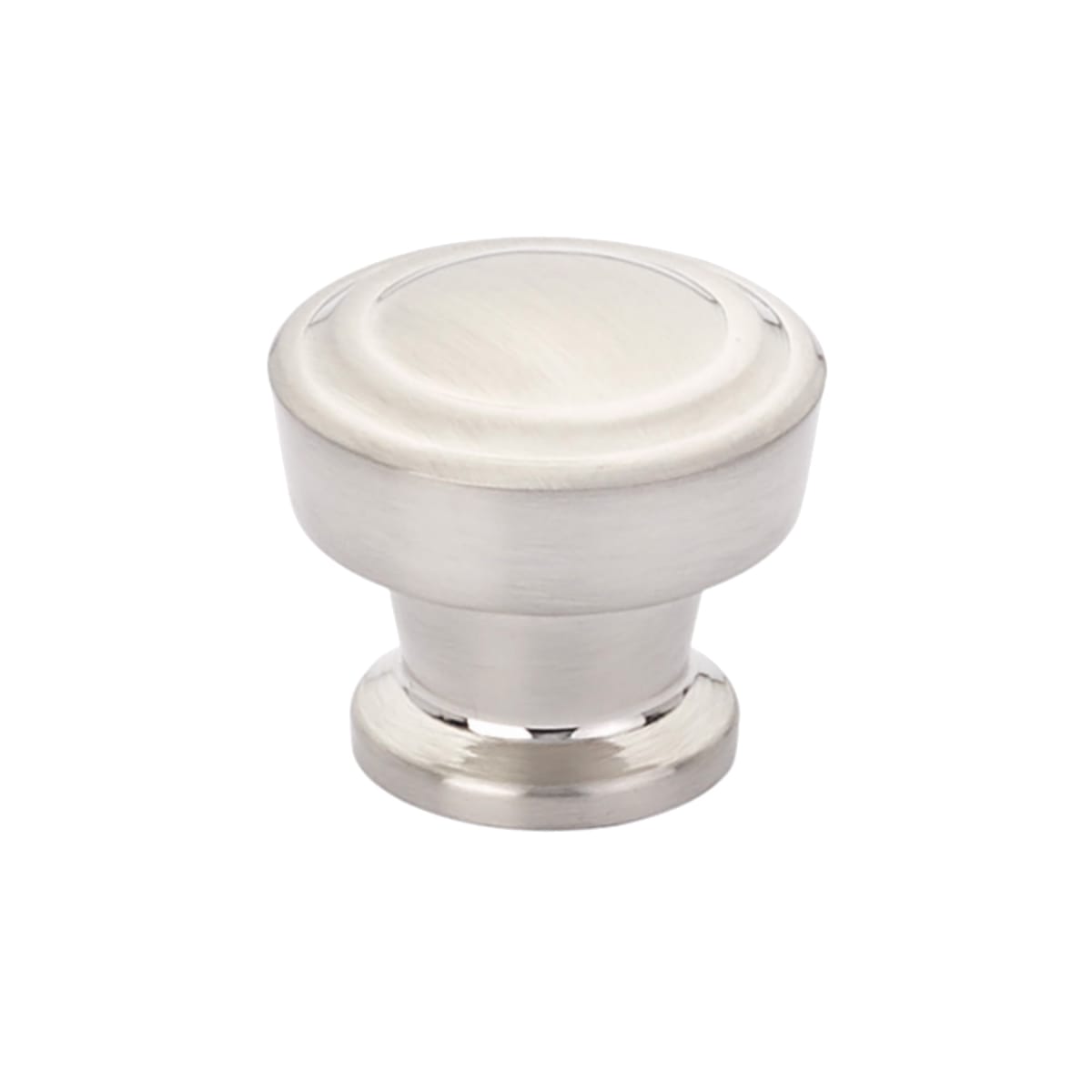 Schaub and Company - 533-BN - Menlo Park 1-1/4" Diameter Stepped Round Contemporary Luxury Cabinet Knob / Drawer Knob in Brushed Nickel