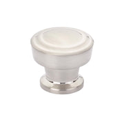 Schaub and Company - 533-BN - Menlo Park 1-1/4" Diameter Stepped Round Contemporary Luxury Cabinet Knob / Drawer Knob in Brushed Nickel