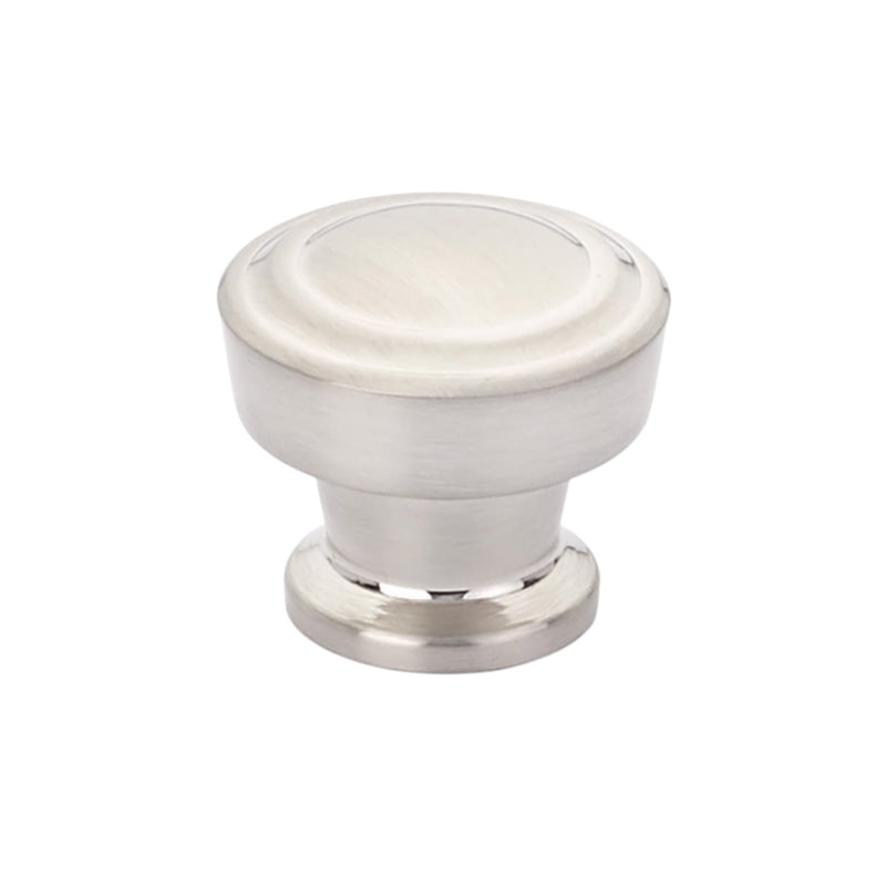 Schaub and Company - 533-BN - Menlo Park 1-1/4" Diameter Stepped Round Contemporary Luxury Cabinet Knob / Drawer Knob in Brushed Nickel