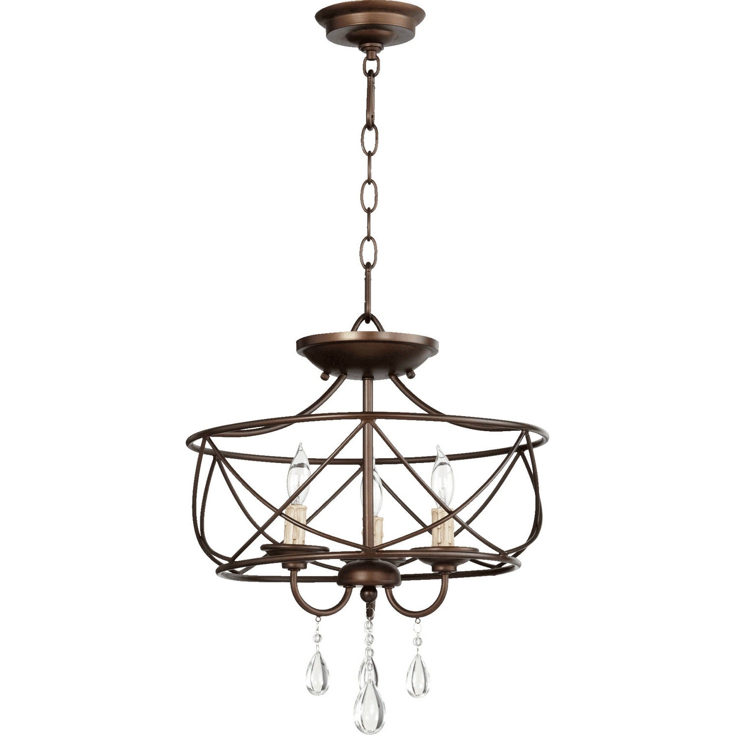 Quorum - 2716-16-86 - Three Light Dual Mount - Cilia - Oiled Bronze