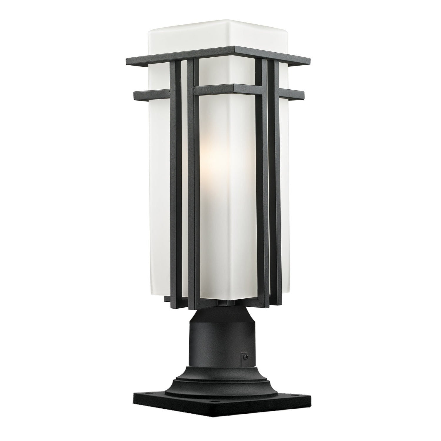 Z-Lite - 549PHBR-533PM-BK - One Light Outdoor Pier Mounted Fixture - Abbey - Black