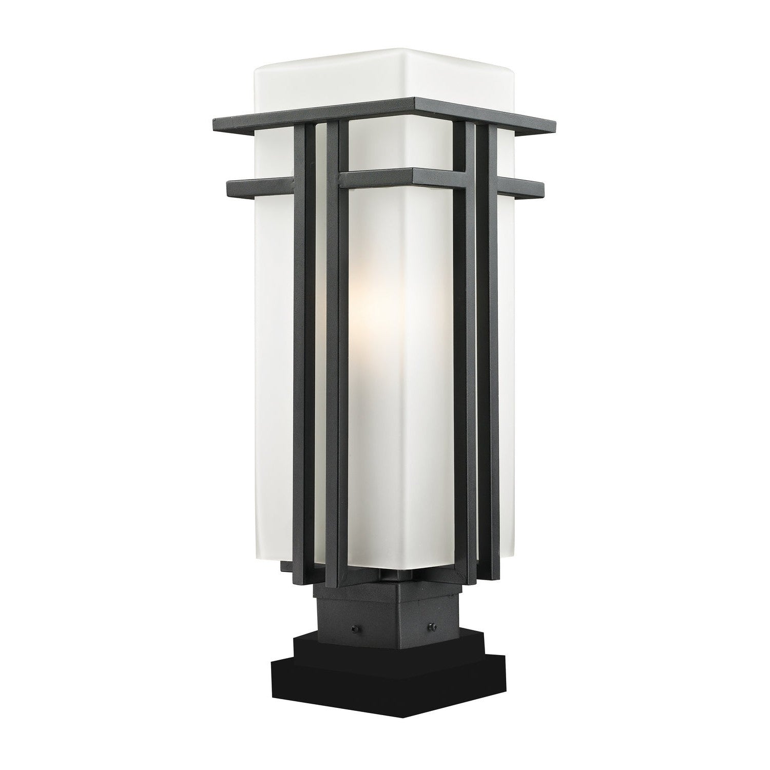 Z-Lite - 549PHB-SQPM-BK - One Light Outdoor Pier Mounted Fixture - Abbey - Black