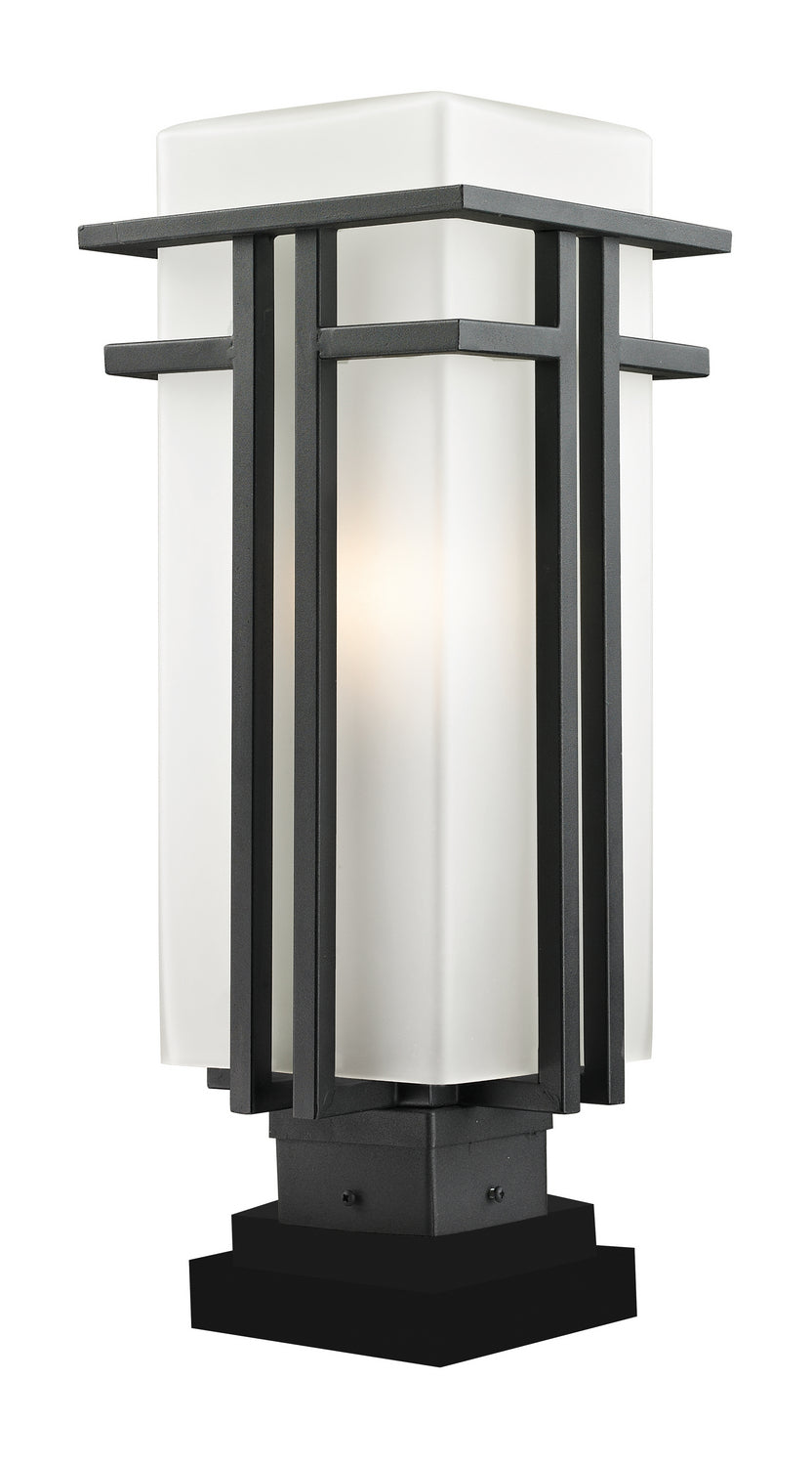 Z-Lite - 549PHB-SQPM-BK - One Light Outdoor Pier Mounted Fixture - Abbey - Black