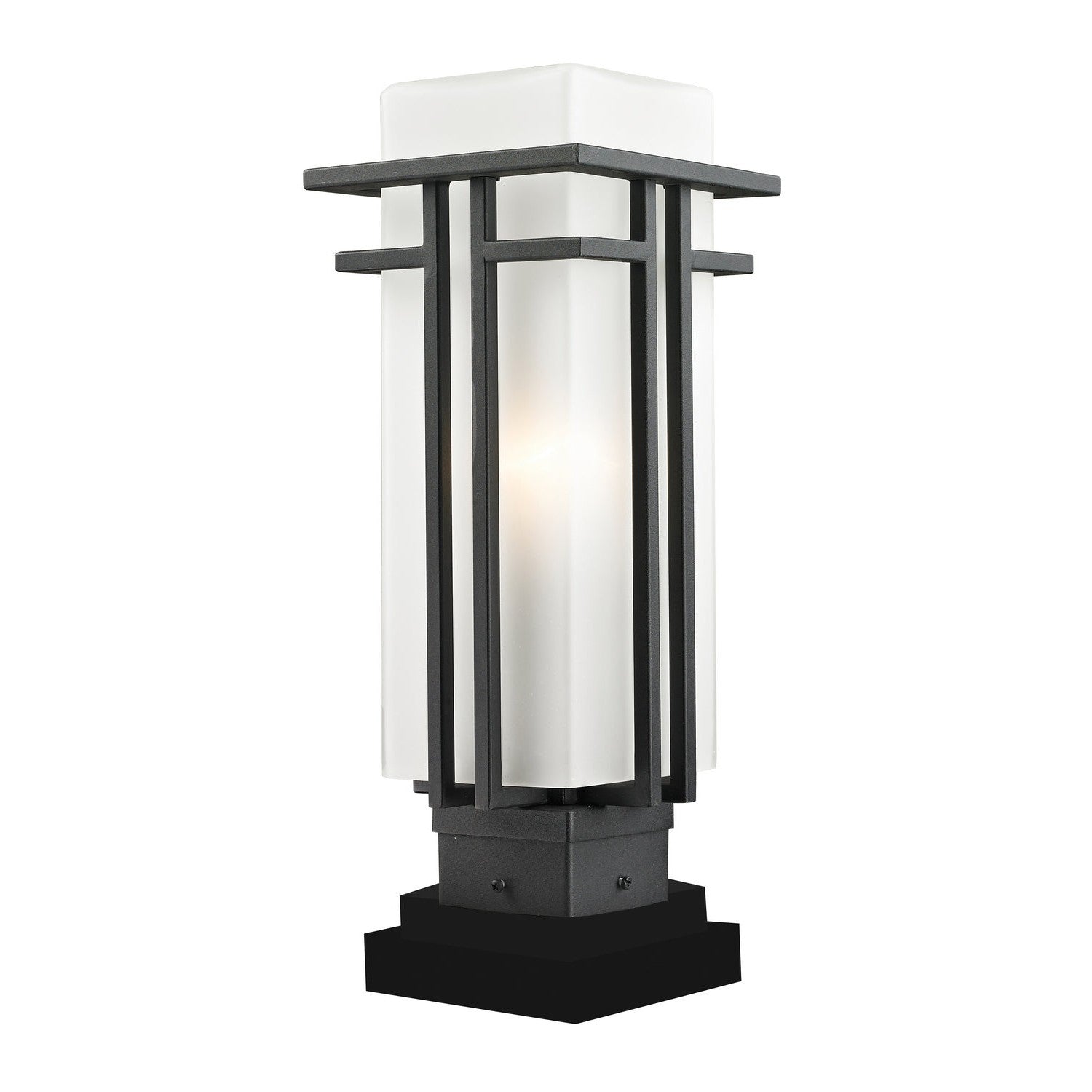 Z-Lite - 549PHM-SQPM-BK - One Light Outdoor Pier Mounted Fixture - Abbey - Black