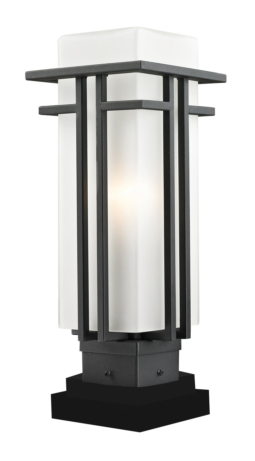 Z-Lite - 549PHM-SQPM-BK - One Light Outdoor Pier Mounted Fixture - Abbey - Black