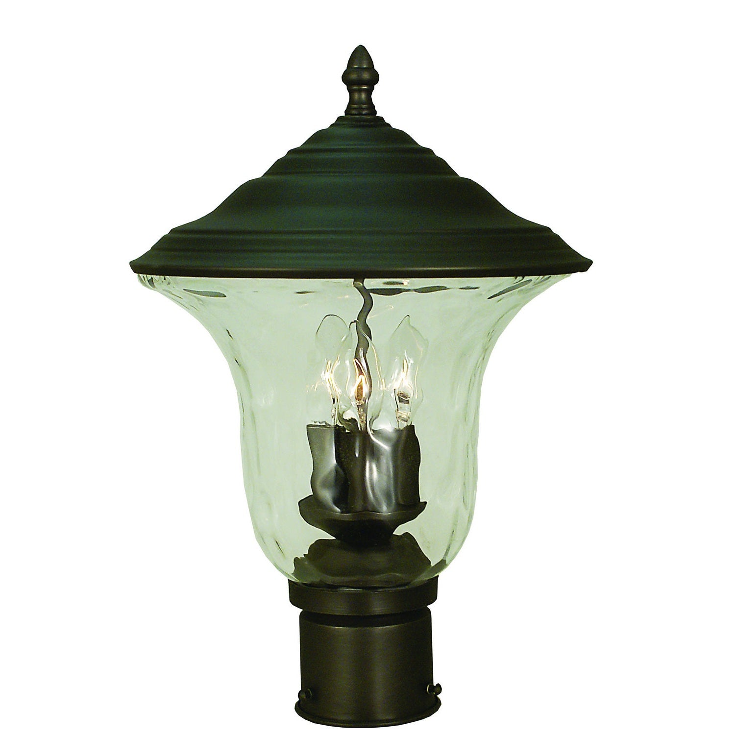 Framburg - 1227 IRON - Three Light Exterior Post Mount - Hartford - Iron