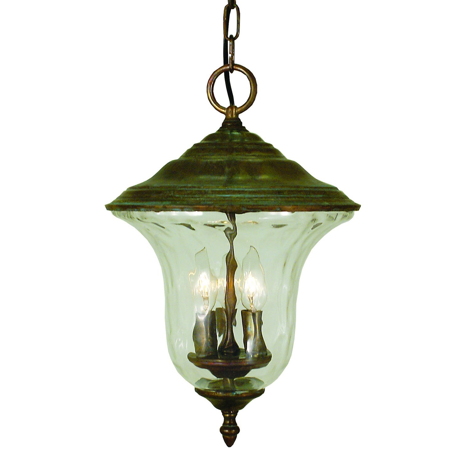 Framburg - 1228 RC - Three Light Exterior Ceiling Mount - Hartford - Raw Copper