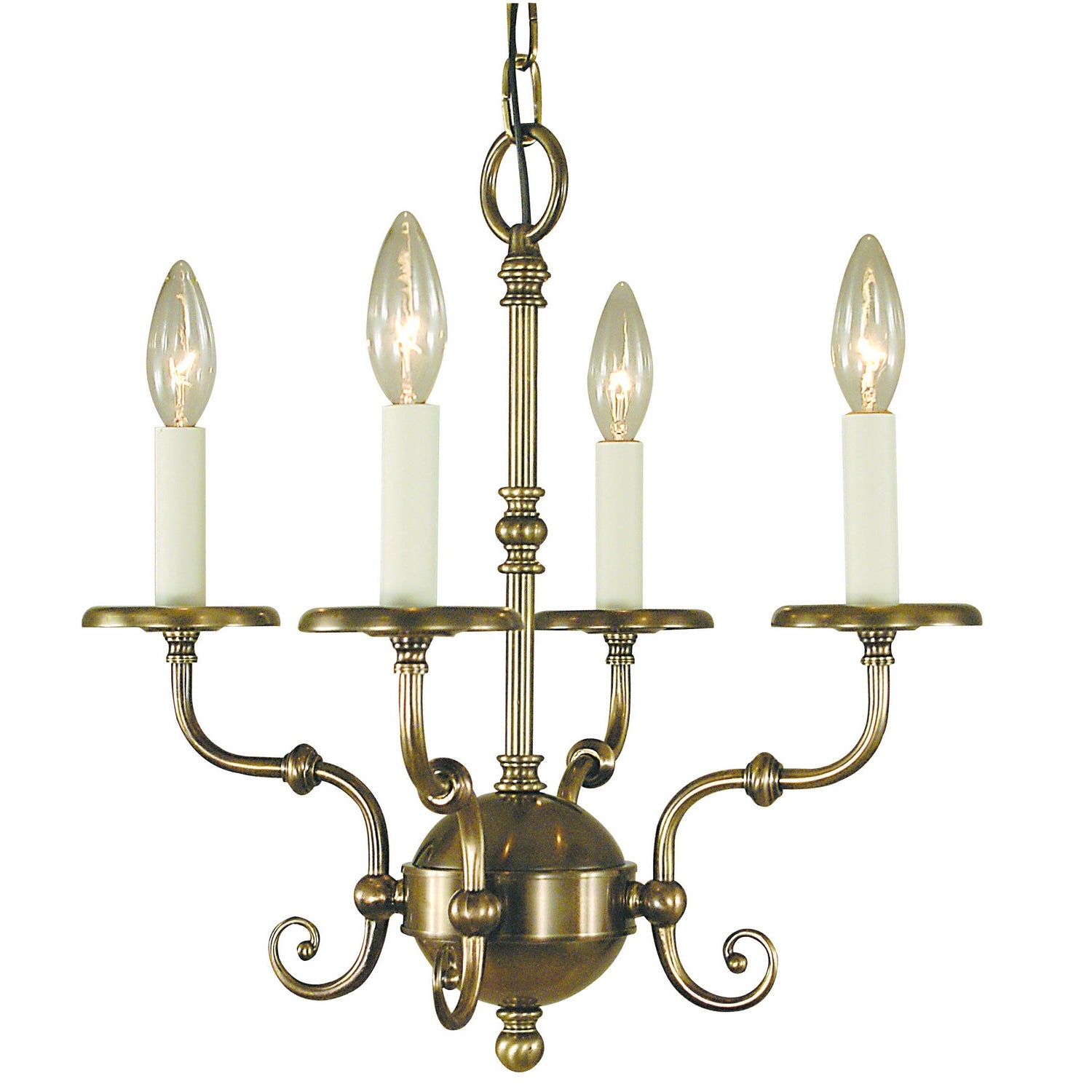 Framburg - 2374 AB - Four Light Chandelier - Jamestown - Antique Brass