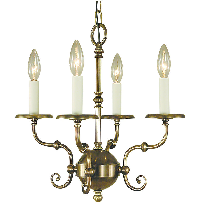 Framburg - 2374 AB - Four Light Chandelier - Jamestown - Antique Brass