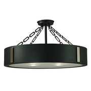 Framburg - 2412 CH/PN - Four Light Flush / Semi-Flush Mount - Oracle - Charcoal w/Polished Nickel