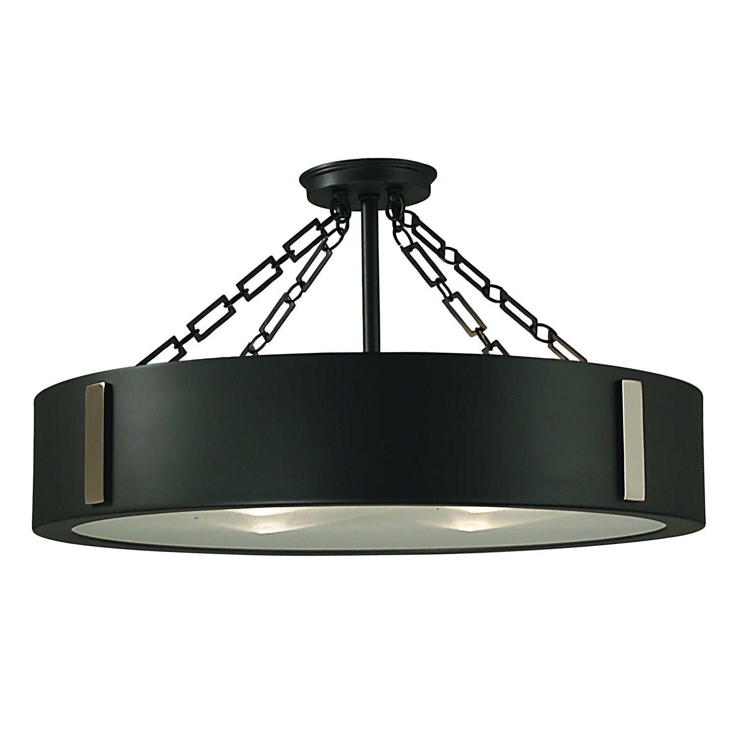 Framburg - 2416 CH/PN - Four Light Flush / Semi-Flush Mount - Oracle - Charcoal w/Polished Nickel