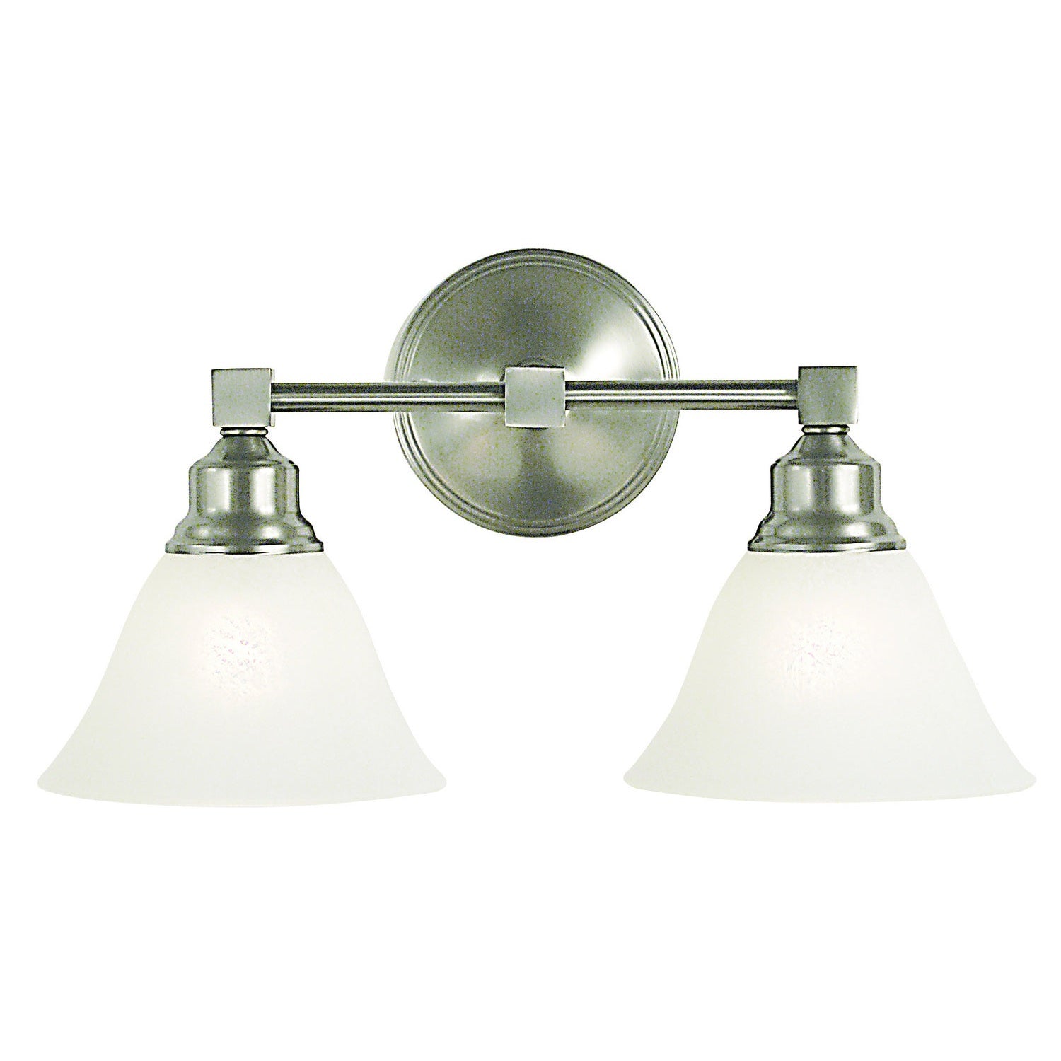 Framburg - 2422 BN/WH - Two Light Wall Sconce - Taylor - Brushed Nickel w/White Marble Glass Shade