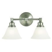 Framburg - 2422 BN/WH - Two Light Wall Sconce - Taylor - Brushed Nickel w/White Marble Glass Shade