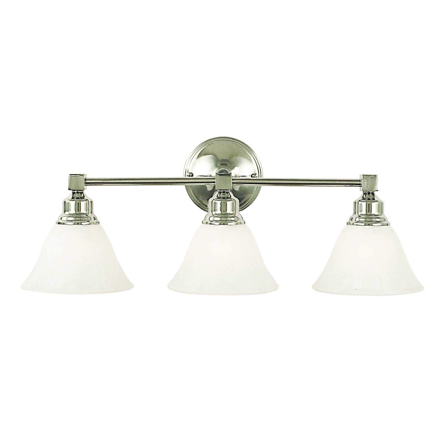 Framburg - 2423 PN/WH - Three Light Wall Sconce - Taylor - Polished Nickel w/White Marble Glass Shade