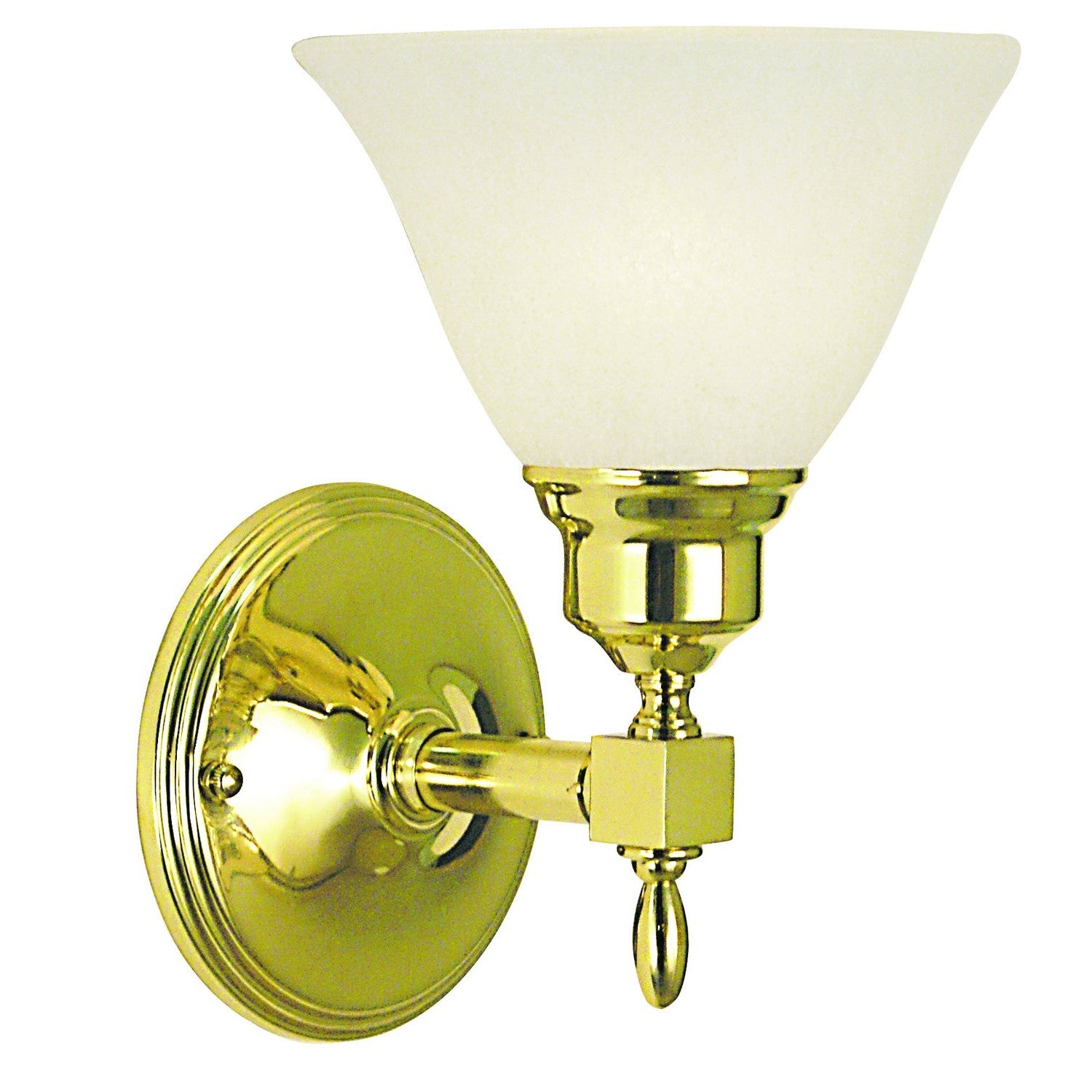 Framburg - 2431 PB/WH - One Light Wall Sconce - Taylor - Polished Brass w/White Marble Glass Shade