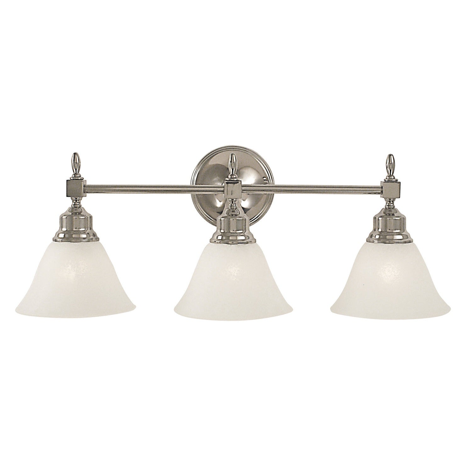 Framburg - 2433 PN/WH - Three Light Wall Sconce - Taylor - Polished Nickel w/White Marble Glass Shade