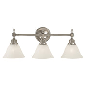 Framburg - 2433 PN/WH - Three Light Wall Sconce - Taylor - Polished Nickel w/White Marble Glass Shade