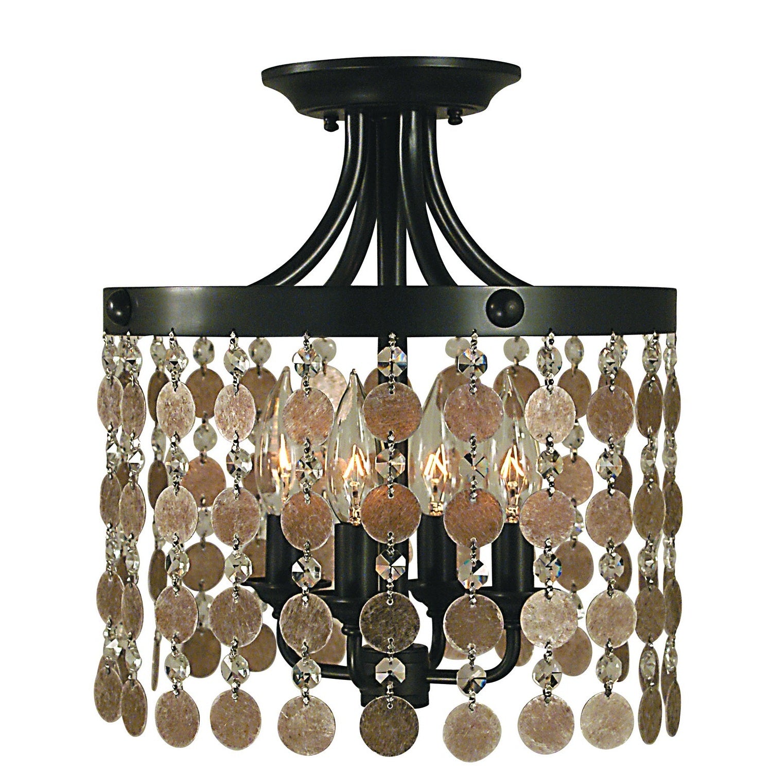 Framburg - 2482 MB - Four Light Flush / Semi-Flush Mount - Naomi - Mahogany Bronze