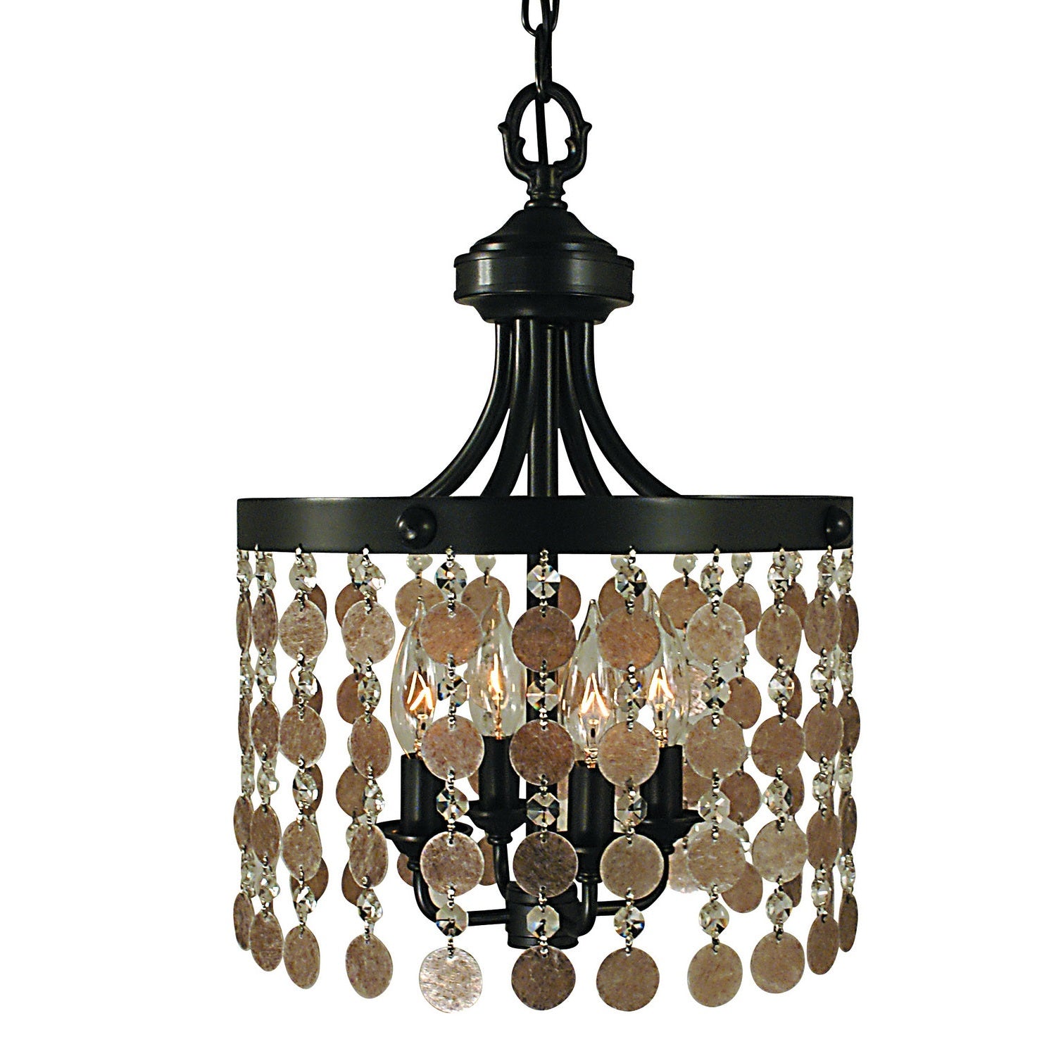 Framburg - 2484 MB - Four Light Chandelier - Naomi - Mahogany Bronze