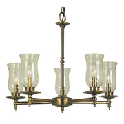 Framburg - 2505 AB - Five Light Chandelier - Sheraton - Antique Brass