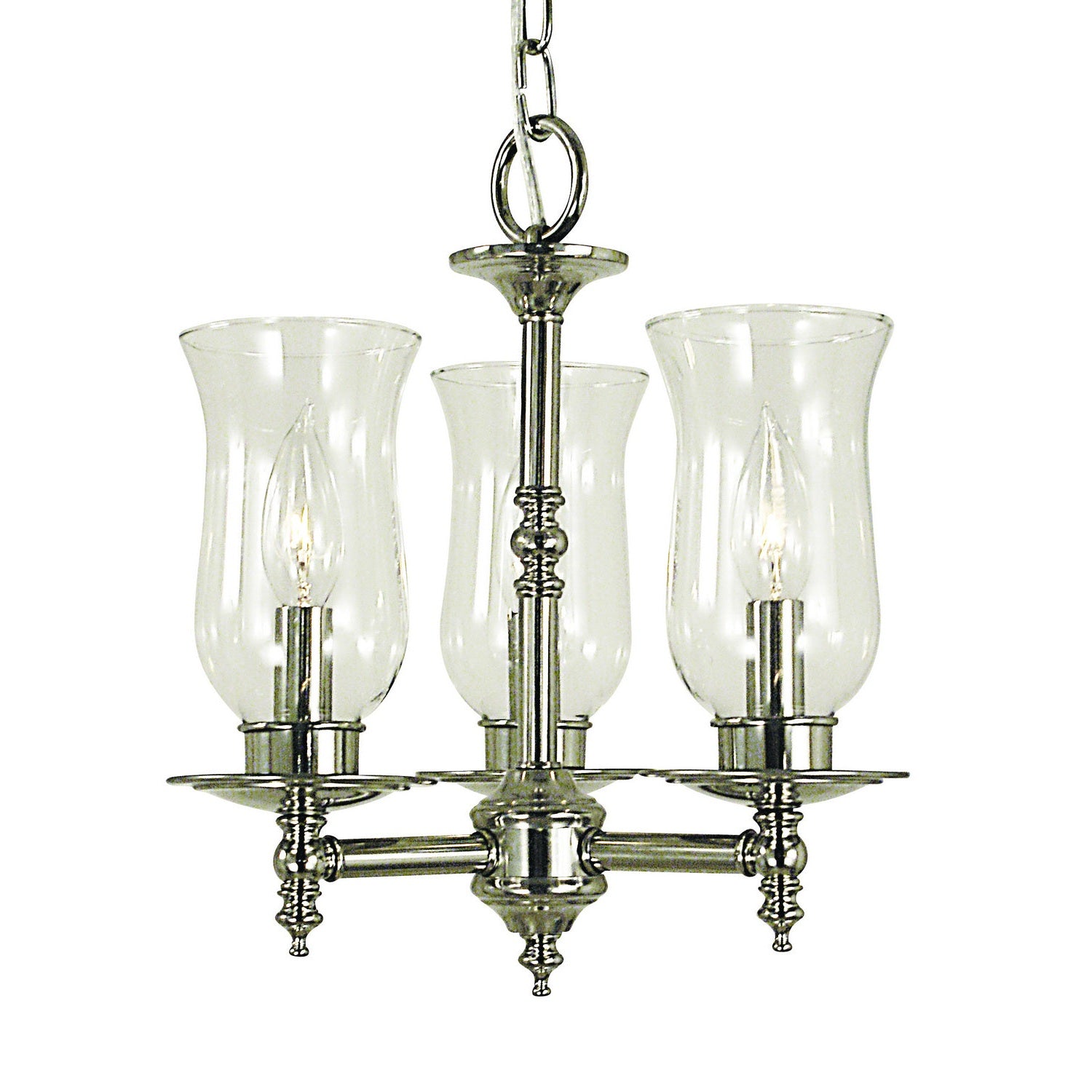 Framburg - 2508 PS - Three Light Chandelier - Sheraton - Polished Silver