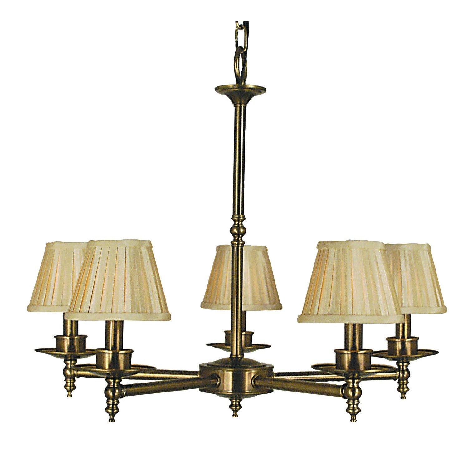 Framburg - 2515 AB - Five Light Chandelier - Sheraton - Antique Brass