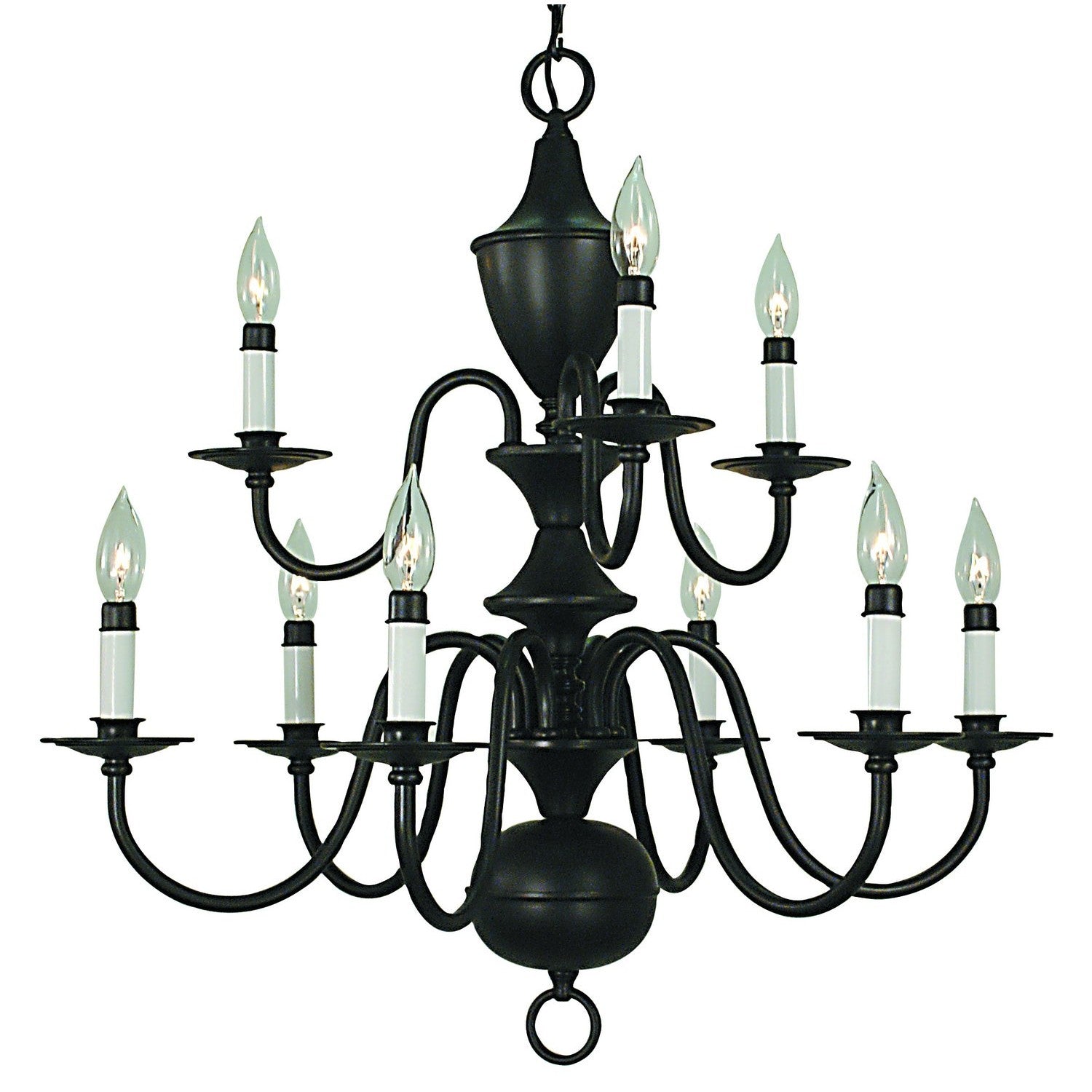 Framburg - 2529 MBLACK - Nine Light Chandelier - Jamestown - Matte Black