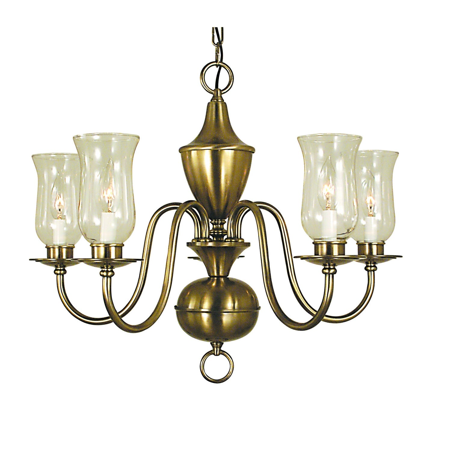 Framburg - 2545 AB - Five Light Chandelier - Jamestown - Antique Brass