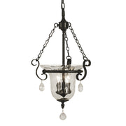 Framburg - 2917 MBLACK - Three Light Foyer Chandelier - Carcassonne - Matte Black