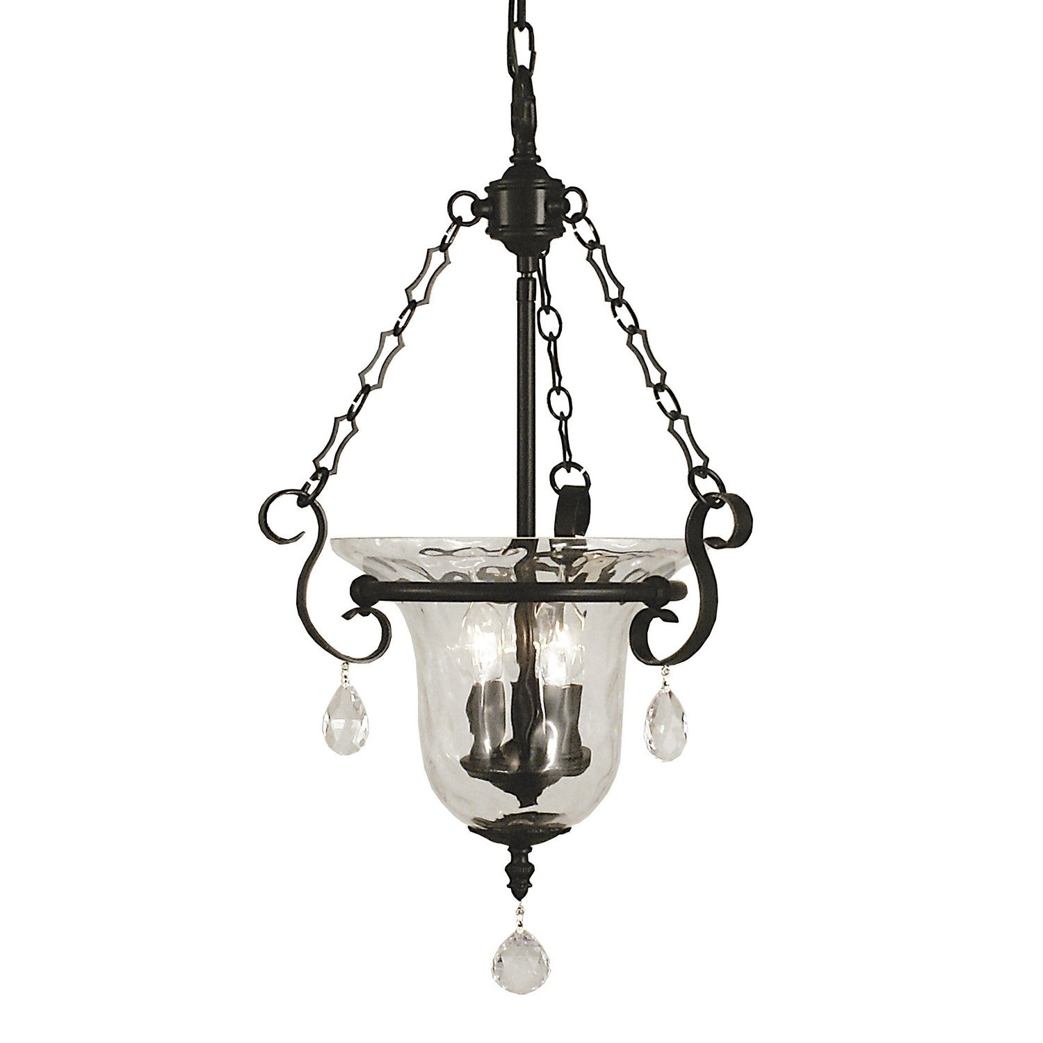 Framburg - 2917 MBLACK - Three Light Foyer Chandelier - Carcassonne - Matte Black