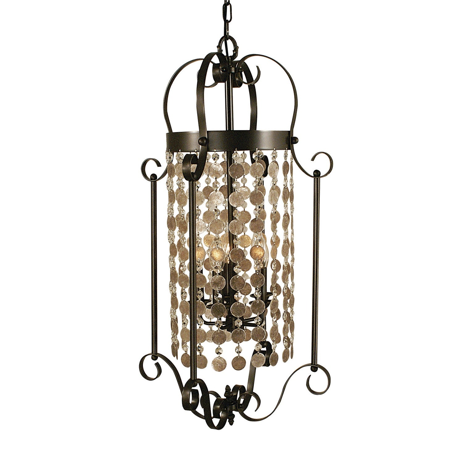 Framburg - 2925 MB - Five Light Foyer Chandelier - Naomi - Mahogany Bronze