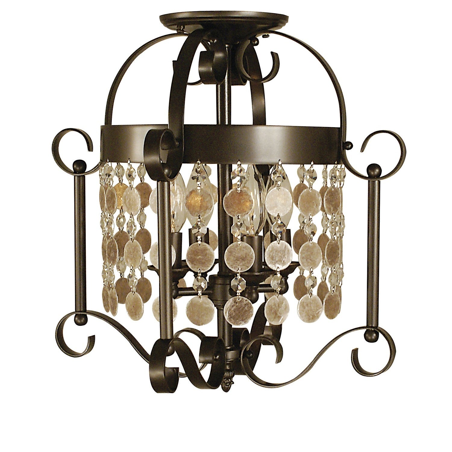 Framburg - 2927 MB - Four Light Flush / Semi-Flush Mount - Naomi - Mahogany Bronze