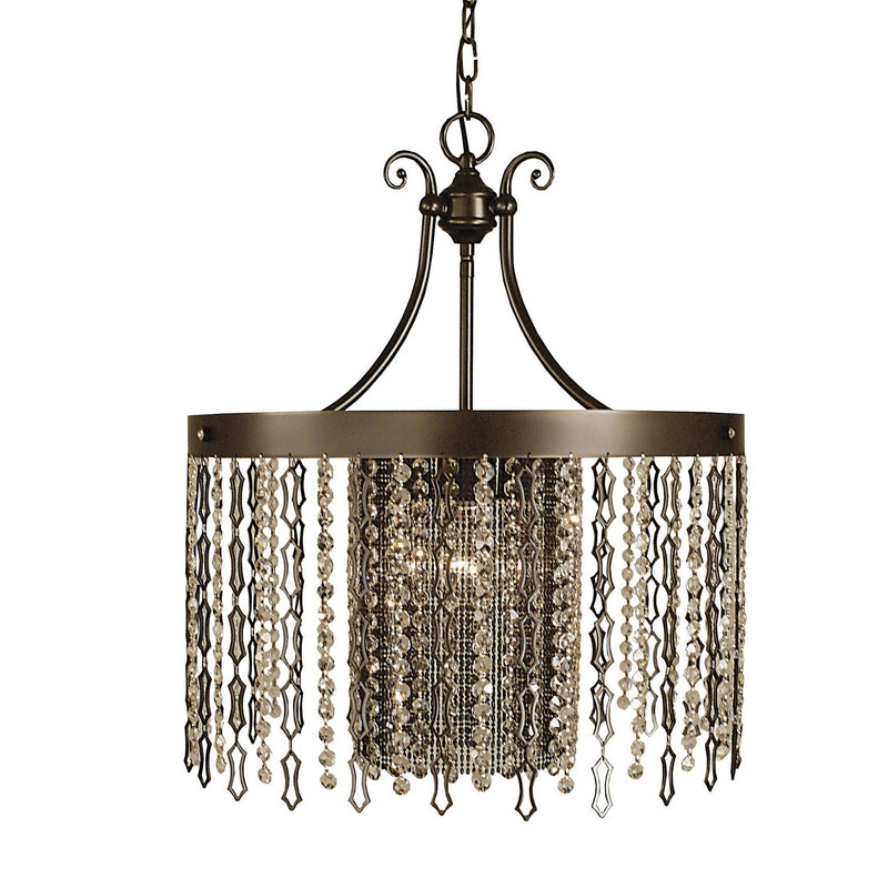 Framburg - 2958 MB - Four Light Chandelier - Penelope - Mahogany Bronze