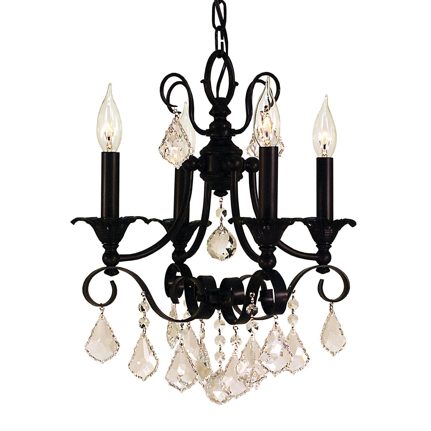 Framburg - 2974 MBLACK - Four Light Chandelier - Liebestraum - Matte Black