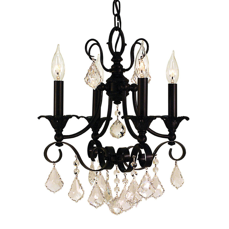 Framburg - 2974 MBLACK - Four Light Chandelier - Liebestraum - Matte Black