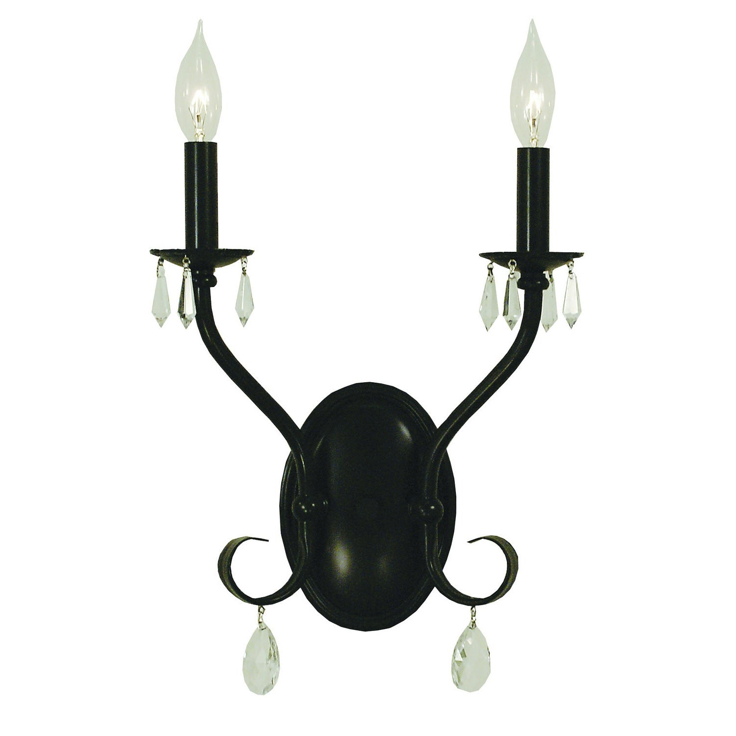 Framburg - 2992 MBLACK - Two Light Wall Sconce - Liebestraum - Matte Black
