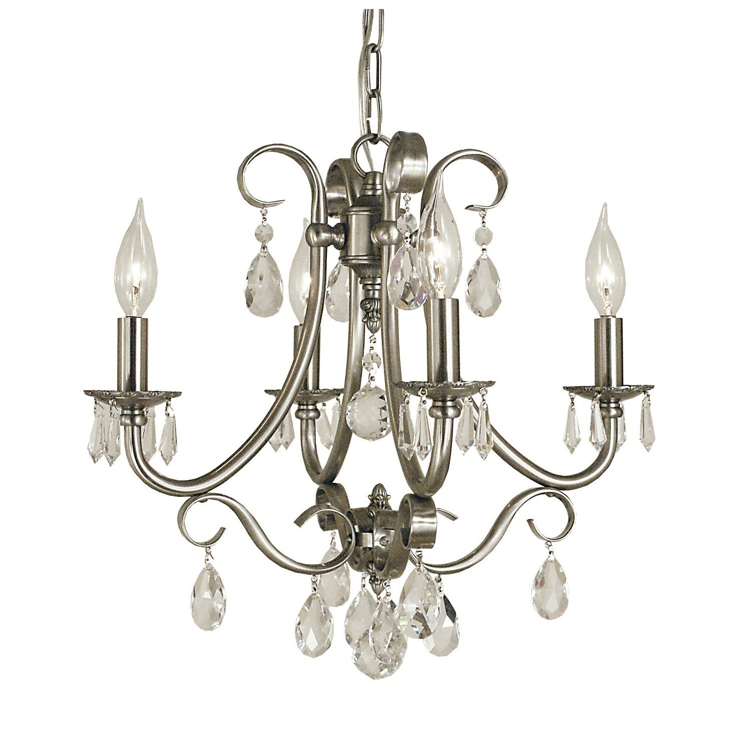 Framburg - 2994 BN - Four Light Chandelier - Liebestraum - Brushed Nickel