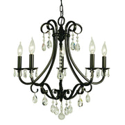 Framburg - 2995 MB - Five Light Chandelier - Liebestraum - Mahogany Bronze