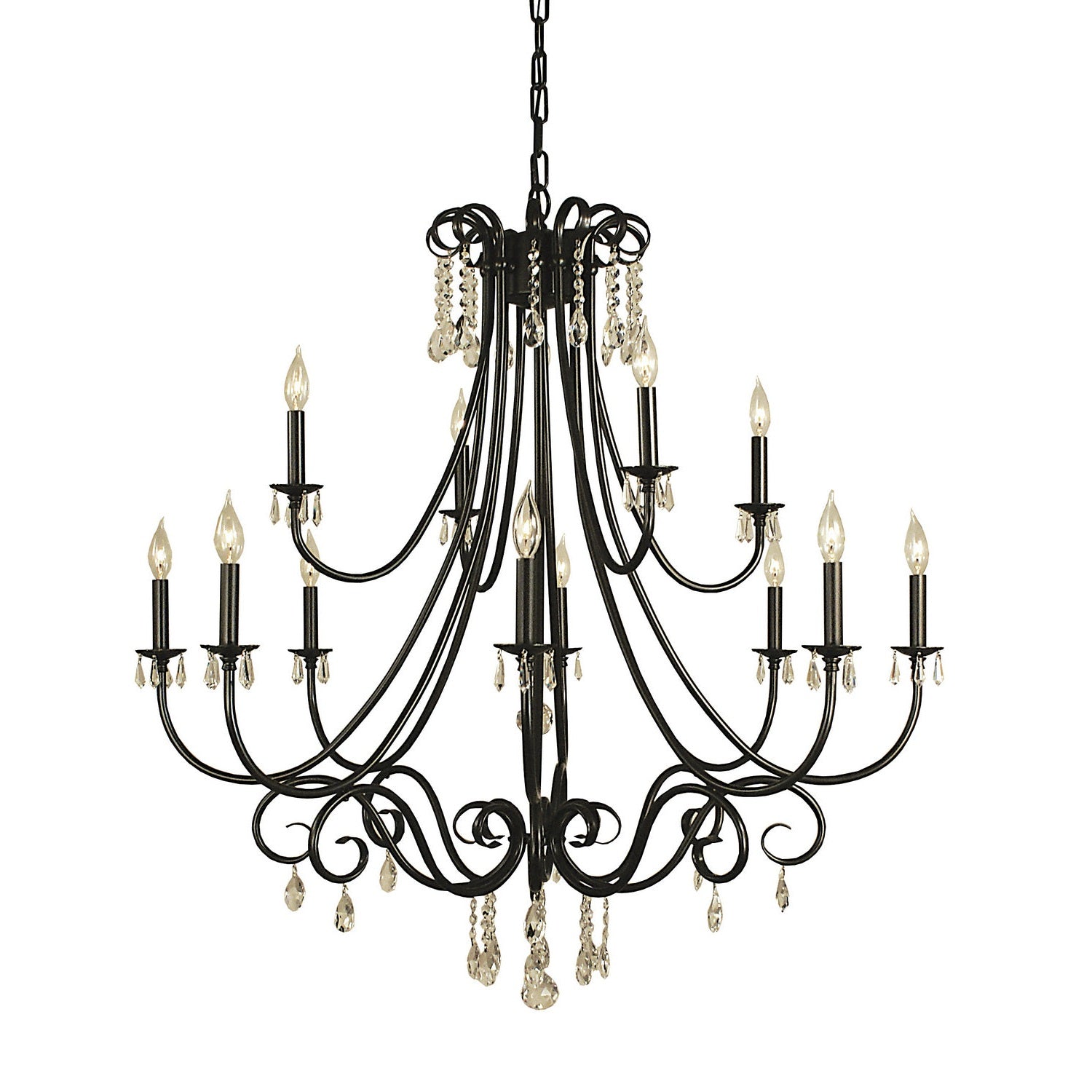 Framburg - 2997 MB - 12 Light Foyer Chandelier - Liebestraum - Mahogany Bronze
