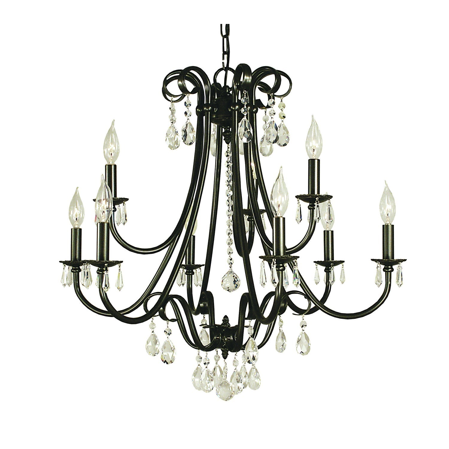 Framburg - 2999 MB - Nine Light Chandelier - Liebestraum - Mahogany Bronze