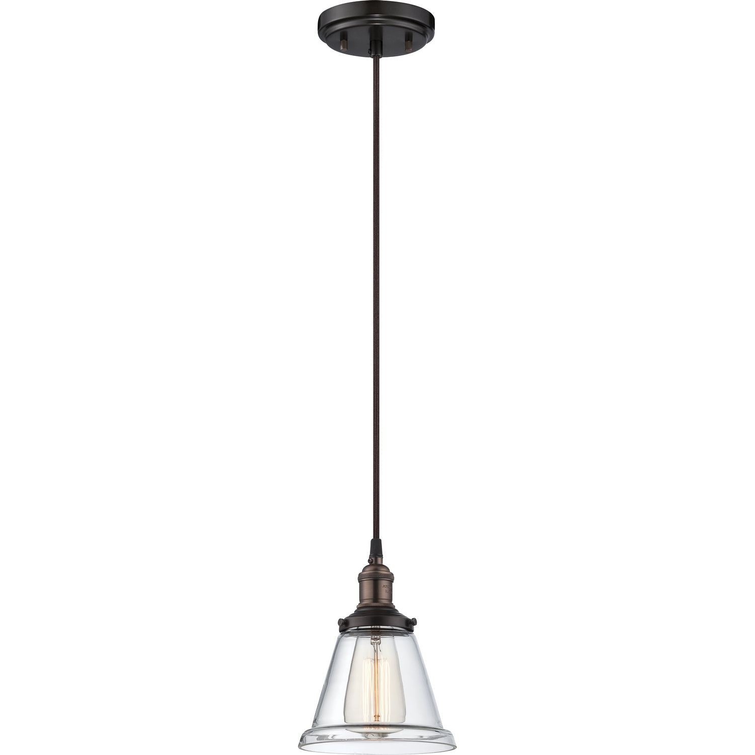 Nuvo Lighting - 60-5502 - One Light Pendant - Vintage - Rustic Bronze