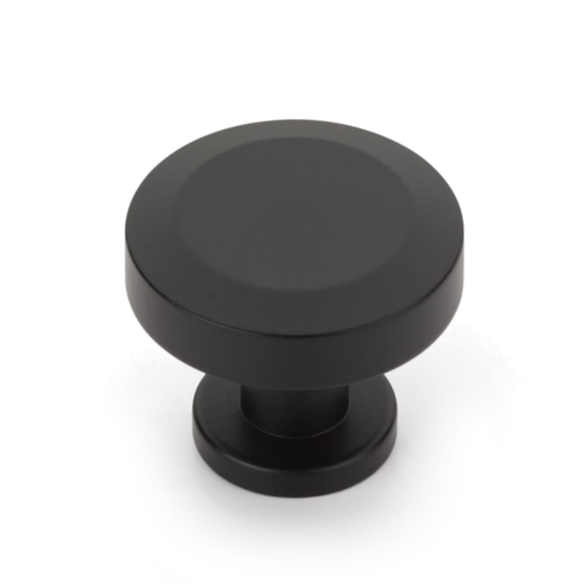 Heathrow 1-1/4" Contemporary Flat Disc Round Beveled Top Solid Brass Luxury Cabinet Knob / Drawer Knob