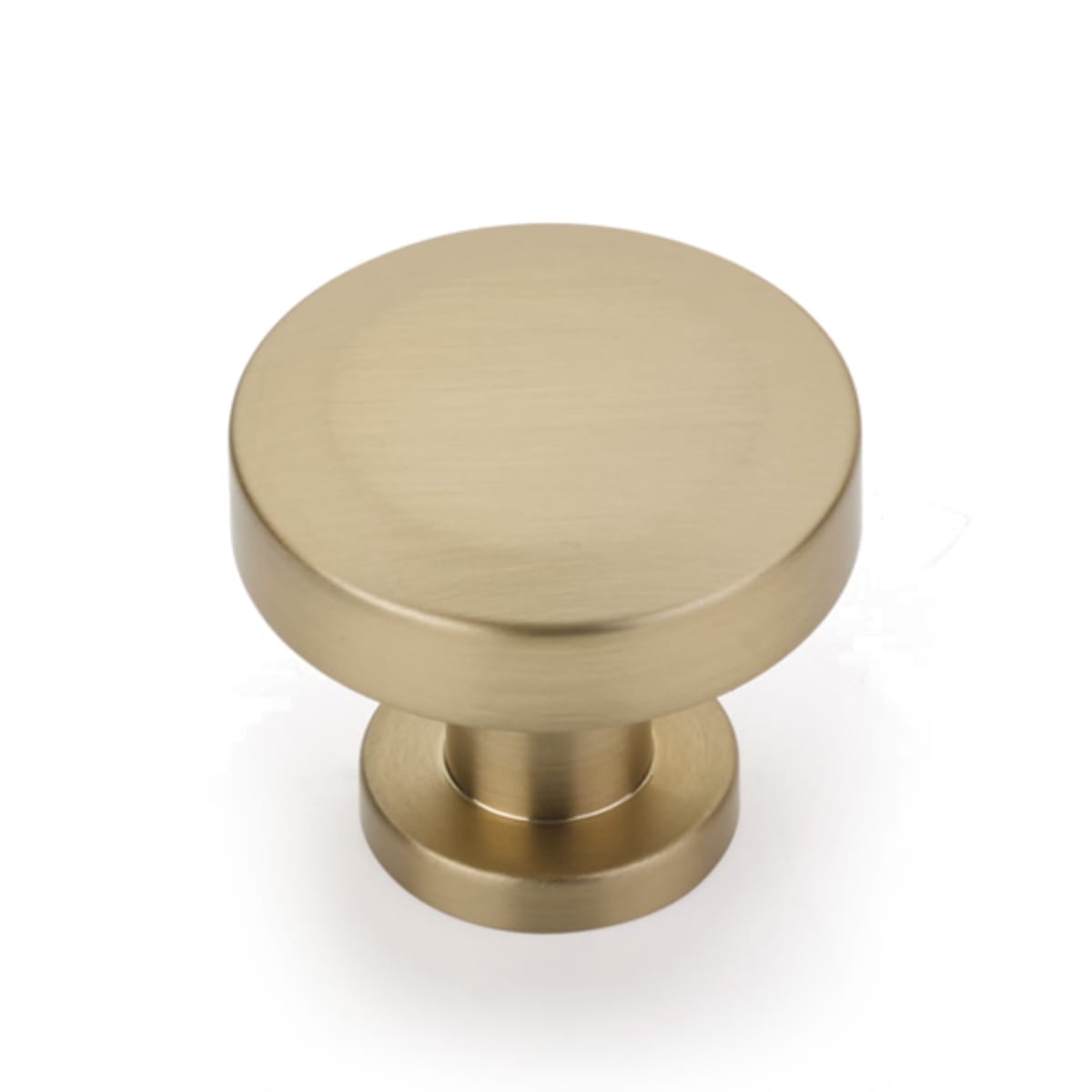 Heathrow 1-1/4" Contemporary Flat Disc Round Beveled Top Solid Brass Luxury Cabinet Knob / Drawer Knob