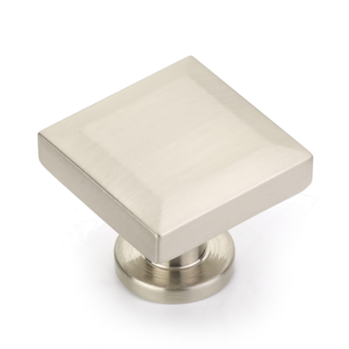 Heathrow 1-1/4" Contemporary Square Solid Brass Beveled Top Luxury Cabinet Knob / Drawer Knob
