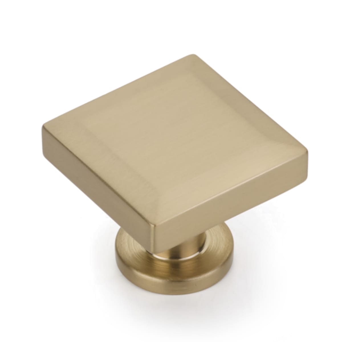 Heathrow 1-1/4" Contemporary Square Solid Brass Beveled Top Luxury Cabinet Knob / Drawer Knob